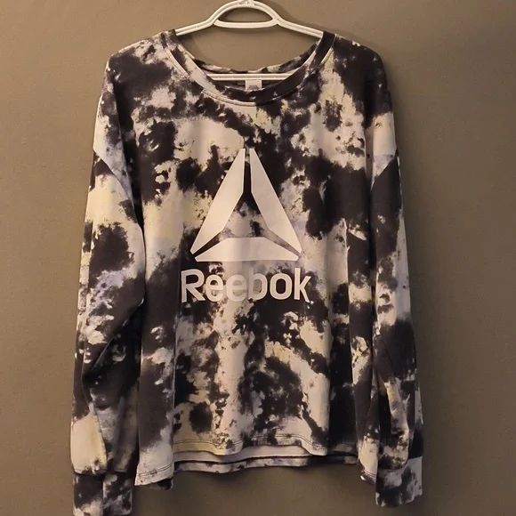 Reebok Monochrome Tie-Dye Long sleeve Sweatshirt Women's XXL - Picture 1 of 7